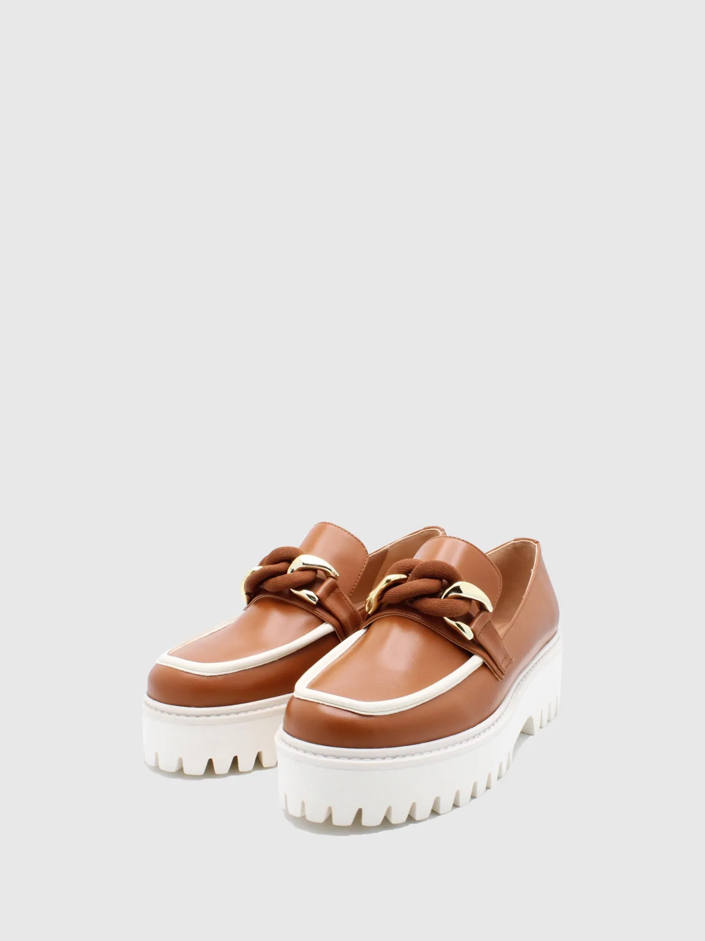 Appliqués Loafers Hunky Panky Camel/Off White