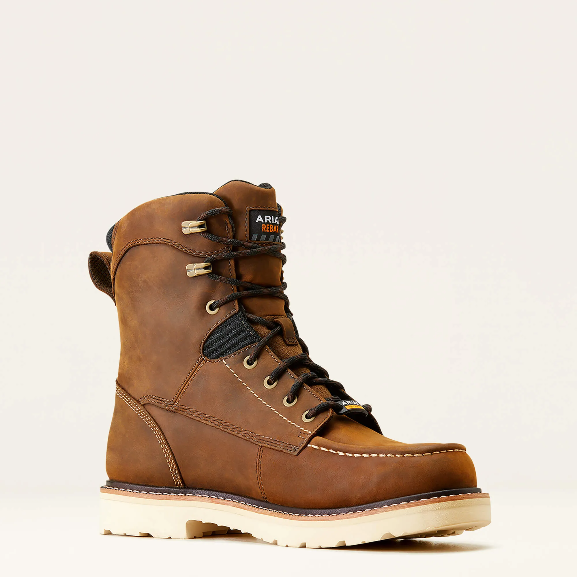 Ariat Men's Rebar Lift 8" Soft Toe Waterproof Work Boot - Brown - 10047029