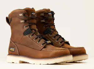 Ariat Men's Rebar Lift 8" Soft Toe Waterproof Work Boot - Brown - 10047029