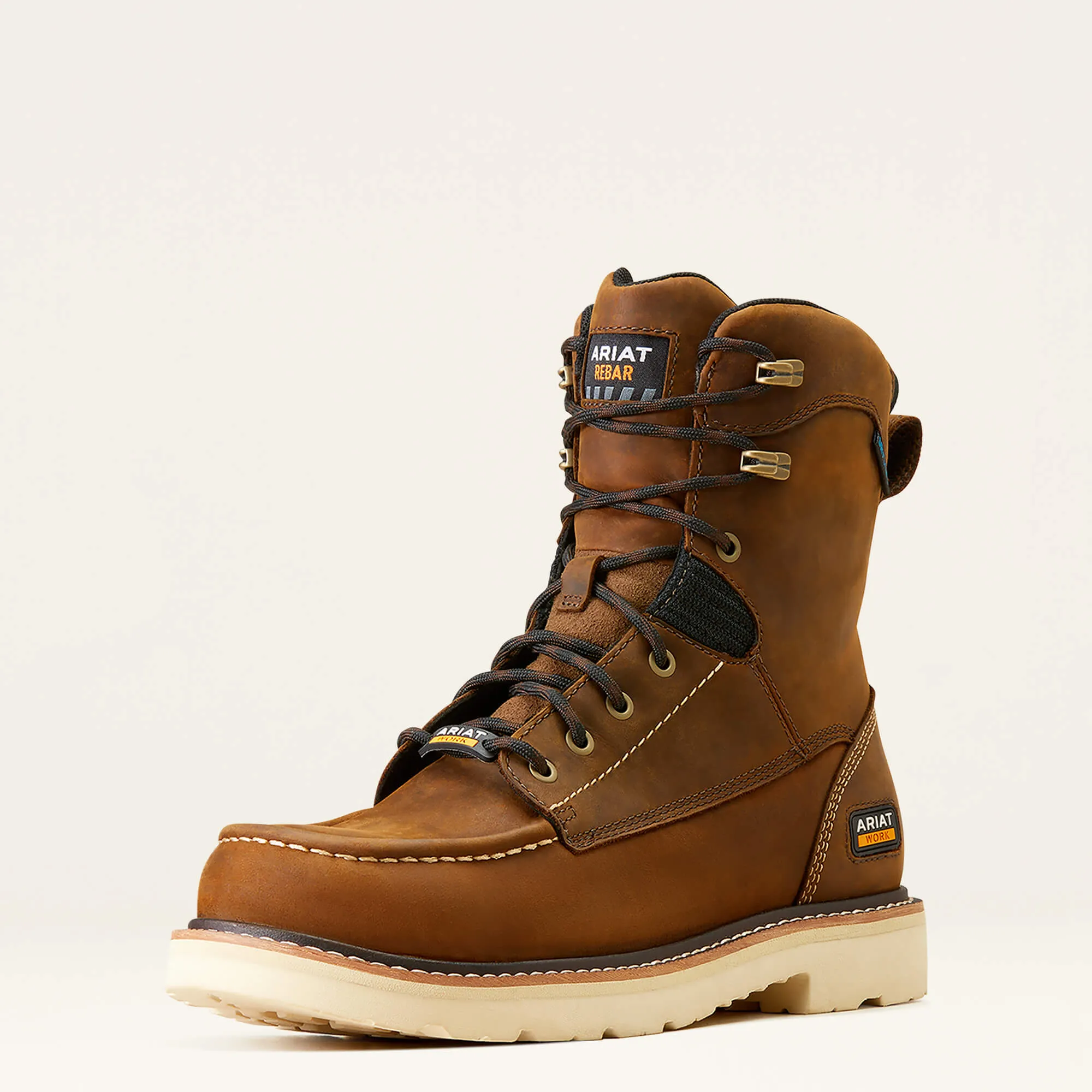 Ariat Men's Rebar Lift 8" Soft Toe Waterproof Work Boot - Brown - 10047029