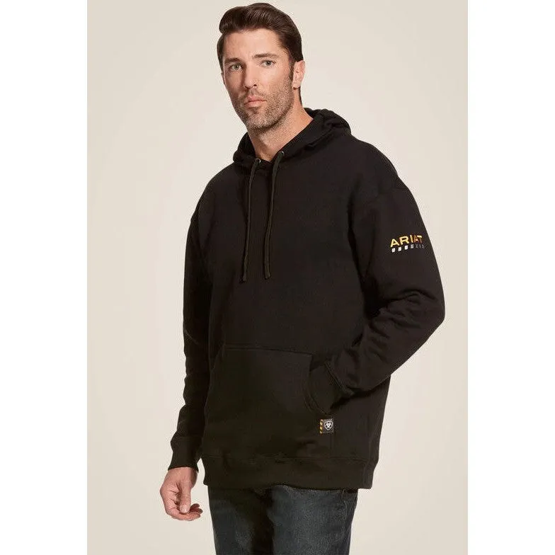 Ariat Men's Rebar Stain Resist Workman Hoodie- Black- 10020792