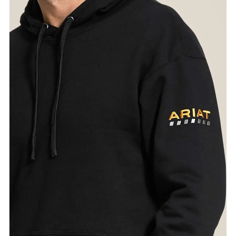 Ariat Men's Rebar Stain Resist Workman Hoodie- Black- 10020792