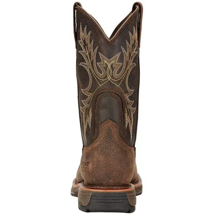 Ariat Men's WorkHog 11" Composite Toe Waterproof Western Work Boot - Bruin Brown - 10017420