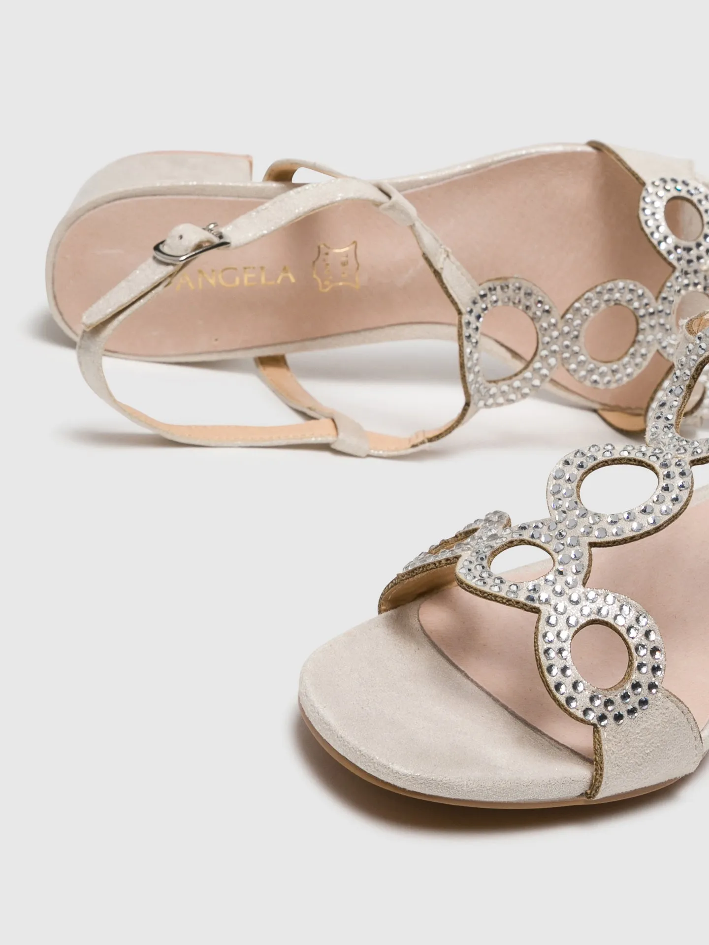 Beige Buckle Sandals