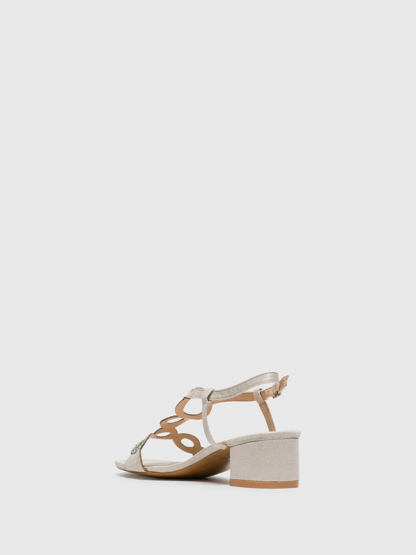 Beige Buckle Sandals
