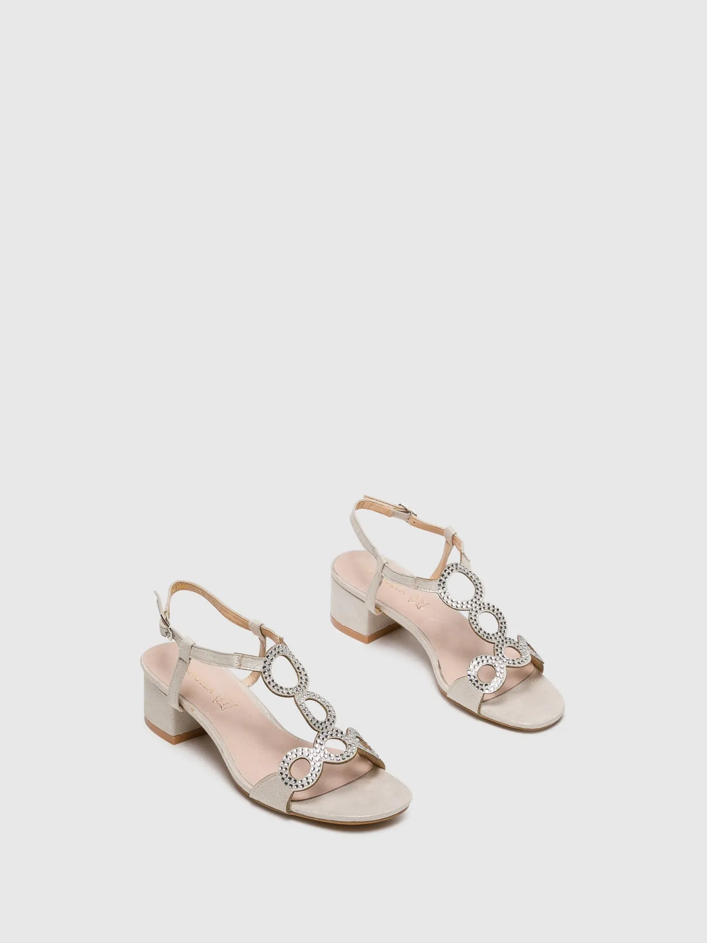 Beige Buckle Sandals
