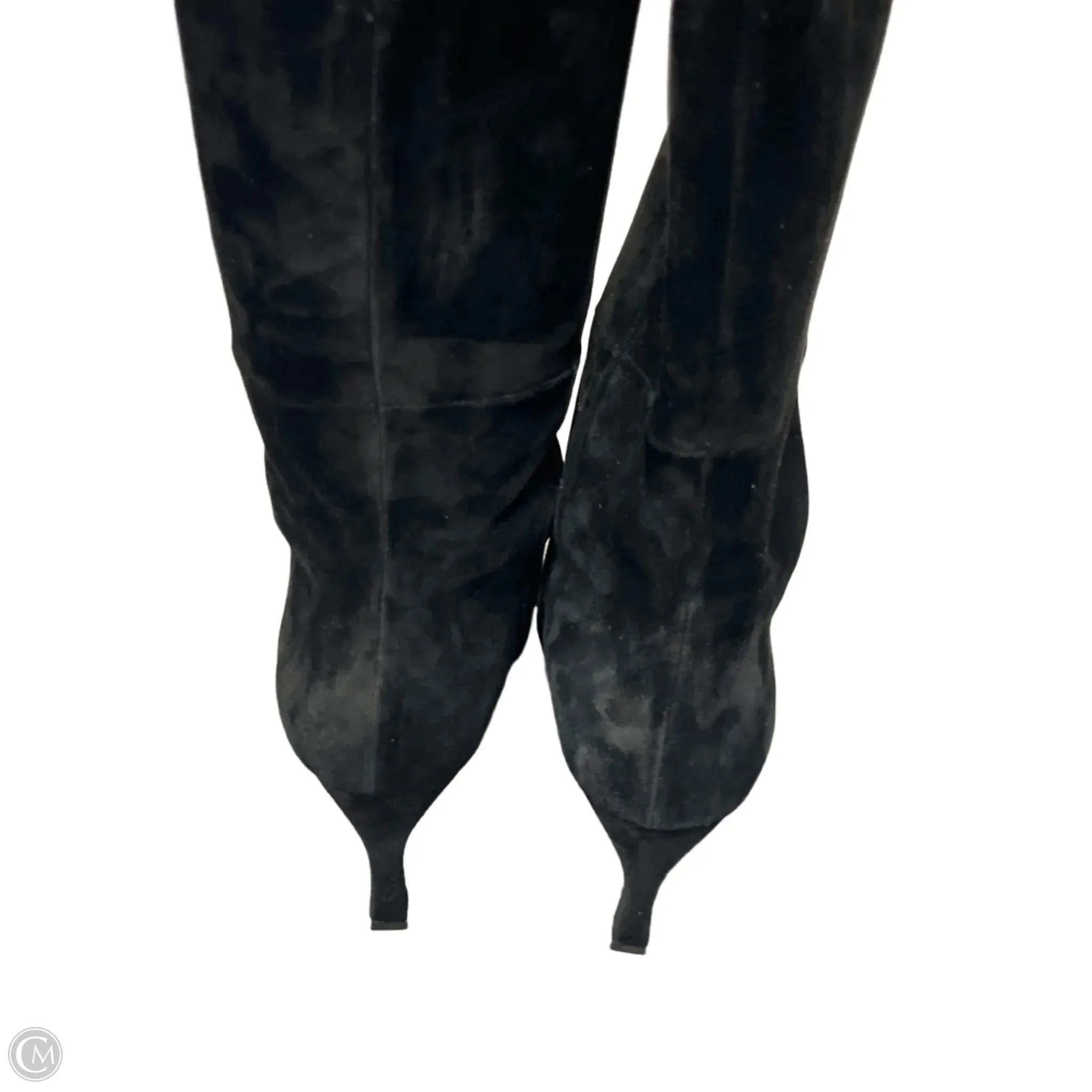 Boots Designer By Roger Vivier In Black & Silver, Size: 9