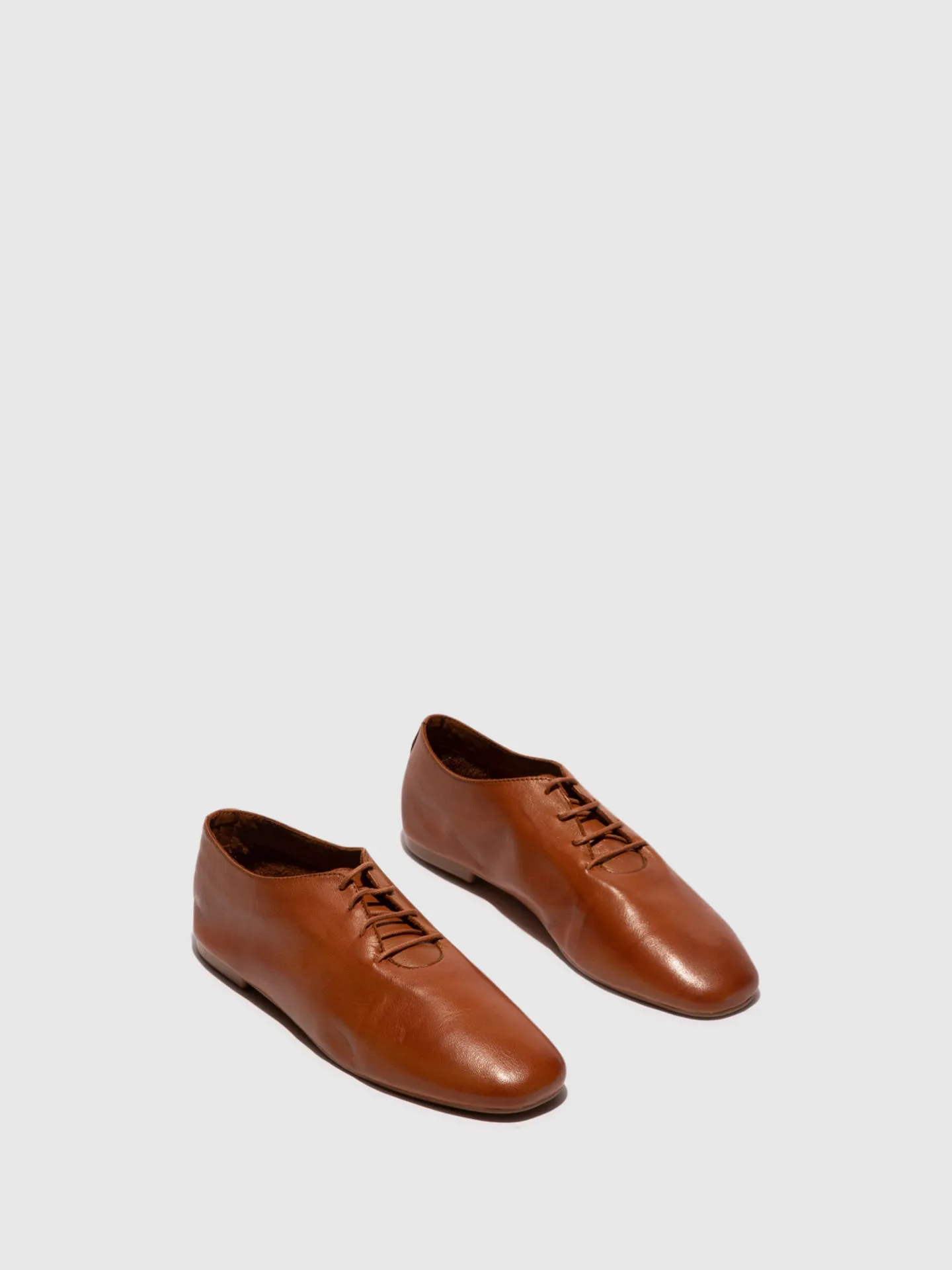Camel Lace-up Shoes