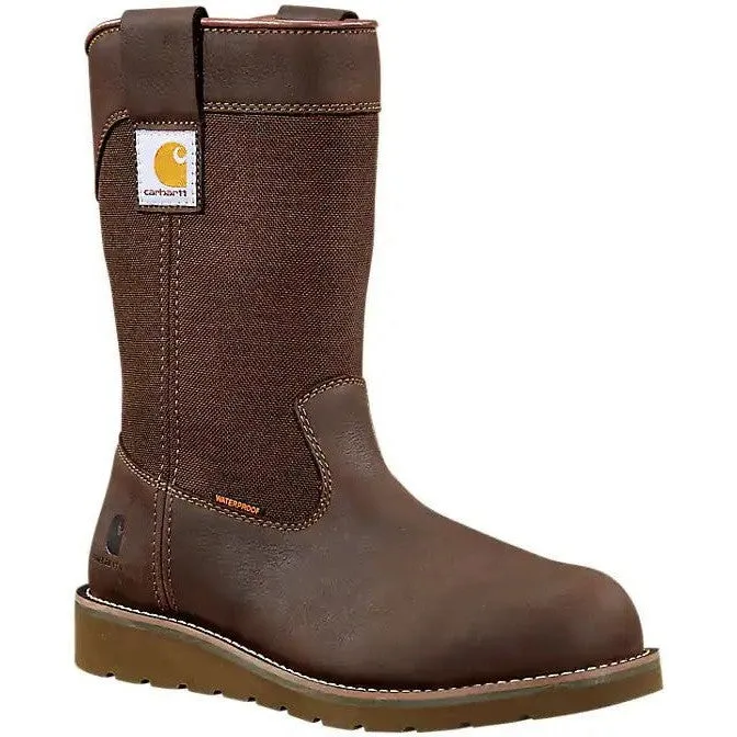 Carhartt Men's 10" Steel Toe Waterproof Wedge Wellington Work Boot -Brown- FW1230-M
