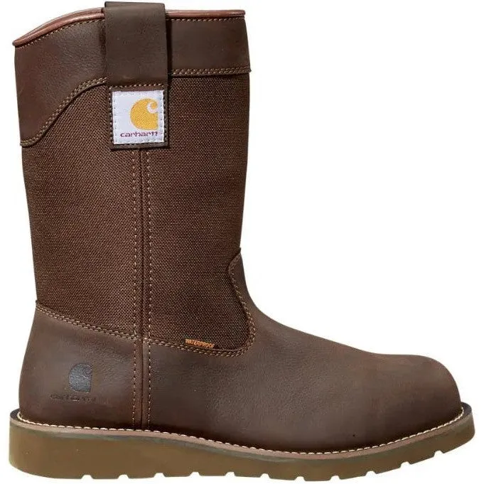 Carhartt Men's 10" Steel Toe Waterproof Wedge Wellington Work Boot -Brown- FW1230-M