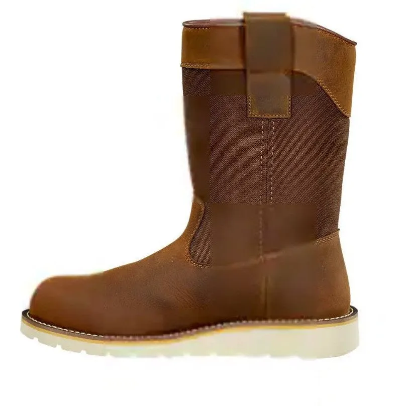 Carhartt Men's 10" Steel Toe Waterproof Wedge Wellington Work Boot -Brown- FW1232-M