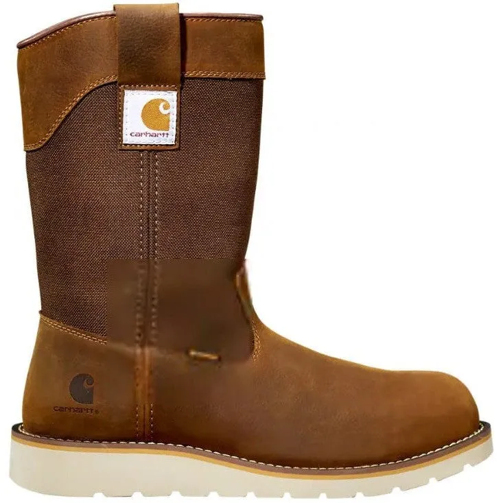 Carhartt Men's 10" Steel Toe Waterproof Wedge Wellington Work Boot -Brown- FW1232-M