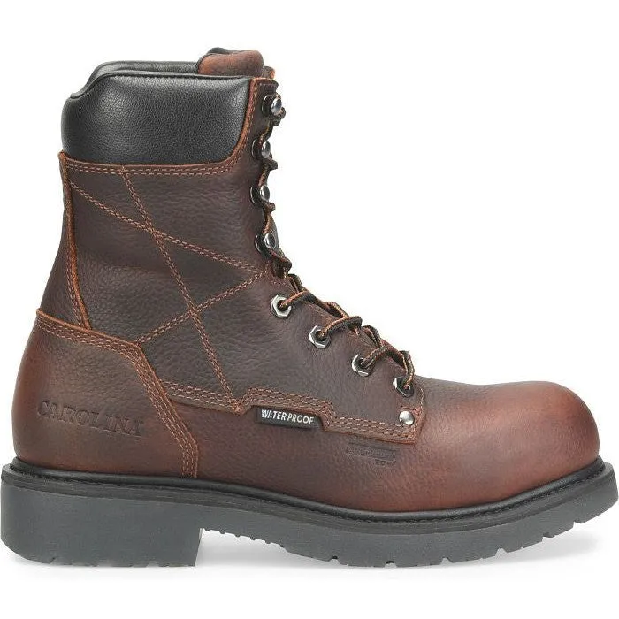 Carolina Dice 8" Composite Toe Waterproof Work Boot - Slip Resistant - Brown CA6512