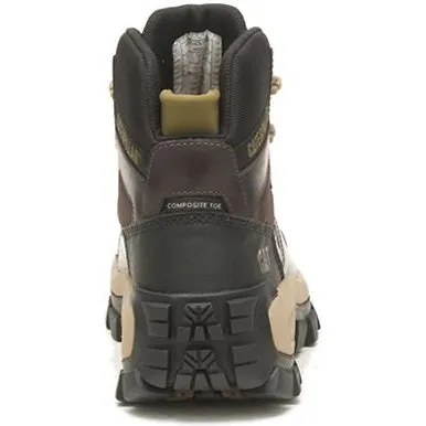 CAT Men's Invader Composite Toe Waterproof Hiker Work Boot -Coffee- P91541