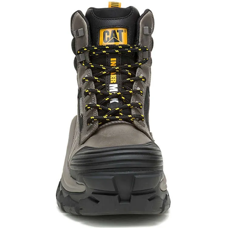 Cat Men's Invader Mid Vent Composite Toe Waterproof Slip Resistant Work Boot -Black- P91756