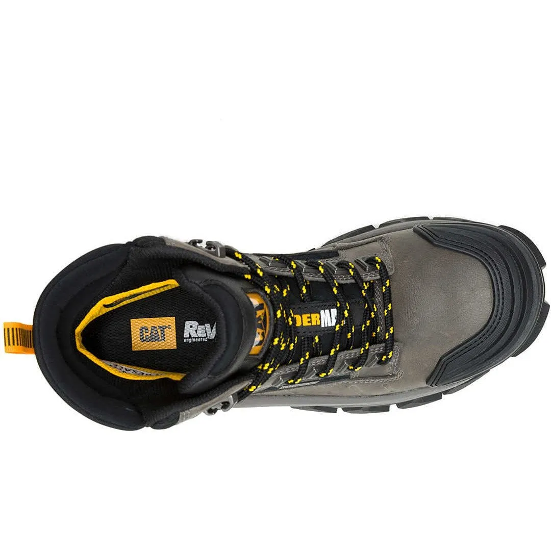 Cat Men's Invader Mid Vent Composite Toe Waterproof Slip Resistant Work Boot -Black- P91756