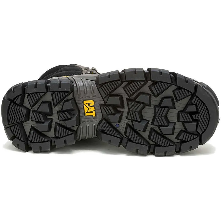 Cat Men's Invader Mid Vent Composite Toe Waterproof Slip Resistant Work Boot -Black- P91756