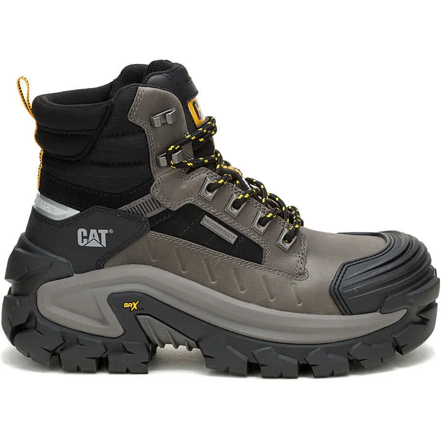 Cat Men's Invader Mid Vent Composite Toe Waterproof Slip Resistant Work Boot -Black- P91756