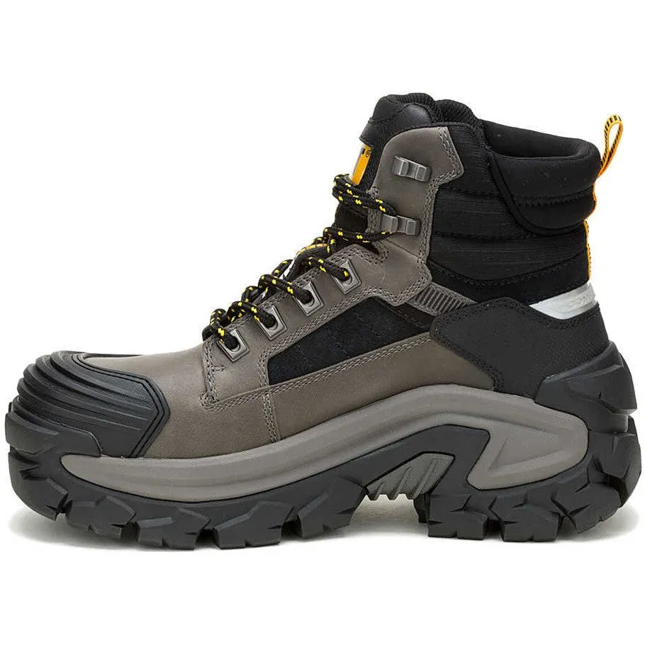 Cat Men's Invader Mid Vent Composite Toe Waterproof Slip Resistant Work Boot -Black- P91756