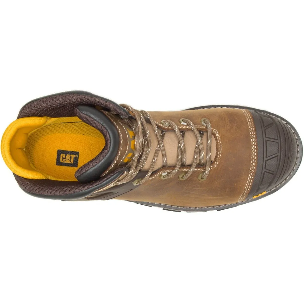 CAT Men's Superlite Waterproof Carbon Composite Toe Work Boot - Dark Biege - P91218