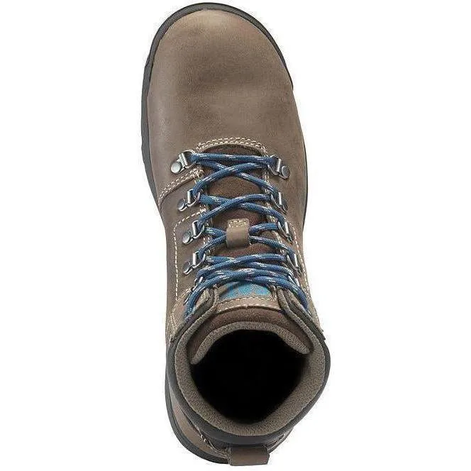 CAT Womens Mae Steel Toe Waterproof Work Shoe - Brown - P91012