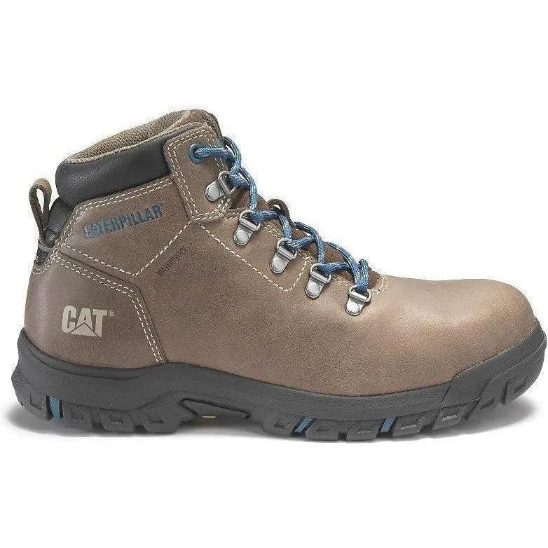 CAT Womens Mae Steel Toe Waterproof Work Shoe - Brown - P91012