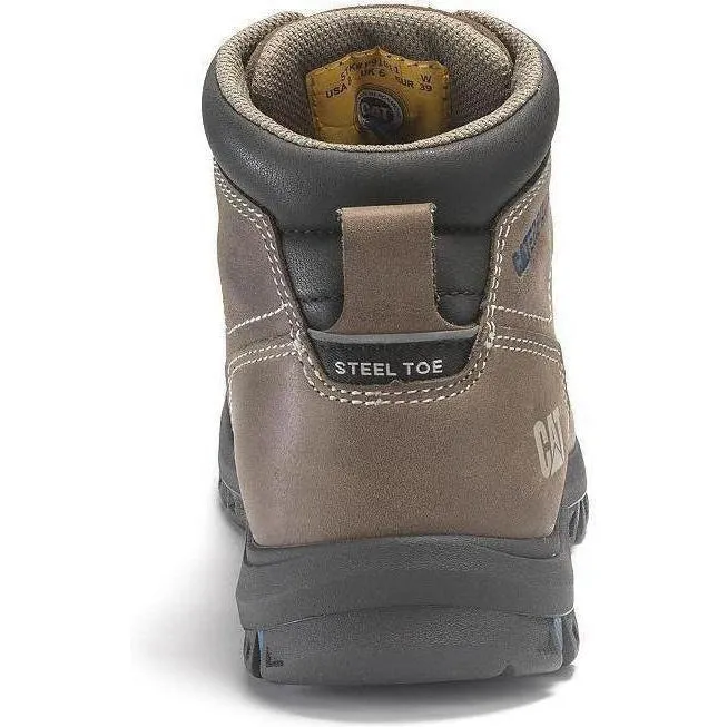 CAT Womens Mae Steel Toe Waterproof Work Shoe - Brown - P91012