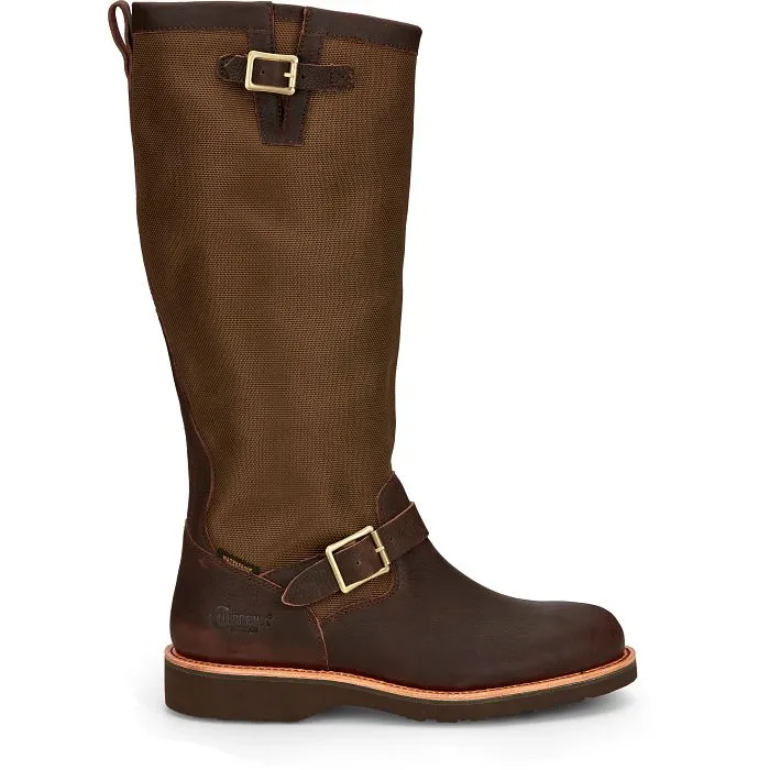 Chippewa Men's Brome 17" Soft Toe Waterproof Pull-On Snake Hunt Boot Brown- 25110