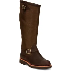 Chippewa Men's Brome 17" Soft Toe Waterproof Pull-On Snake Hunt Boot Brown- 25110