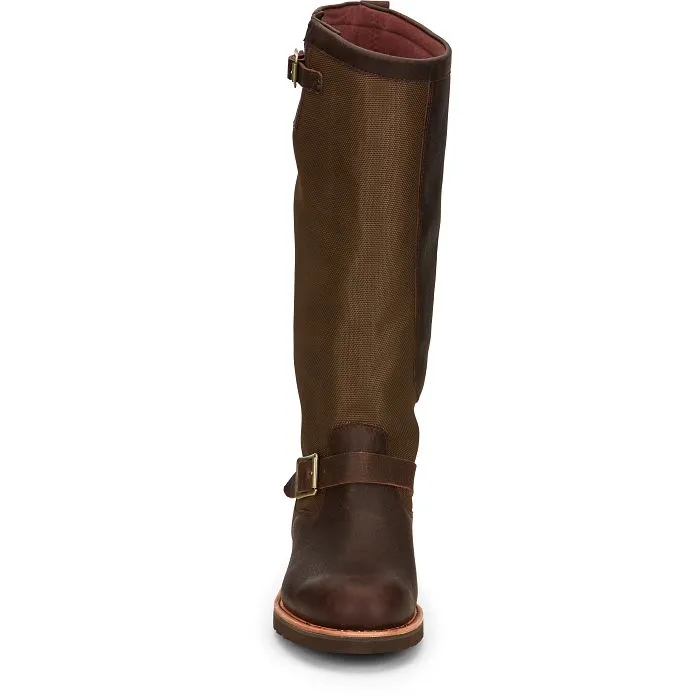 Chippewa Men's Brome 17" Soft Toe Waterproof Pull-On Snake Hunt Boot Brown- 25110
