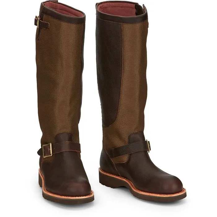 Chippewa Men's Brome 17" Soft Toe Waterproof Pull-On Snake Hunt Boot Brown- 25110