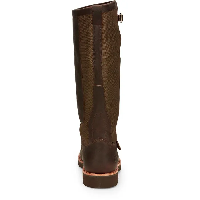 Chippewa Men's Brome 17" Soft Toe Waterproof Pull-On Snake Hunt Boot Brown- 25110