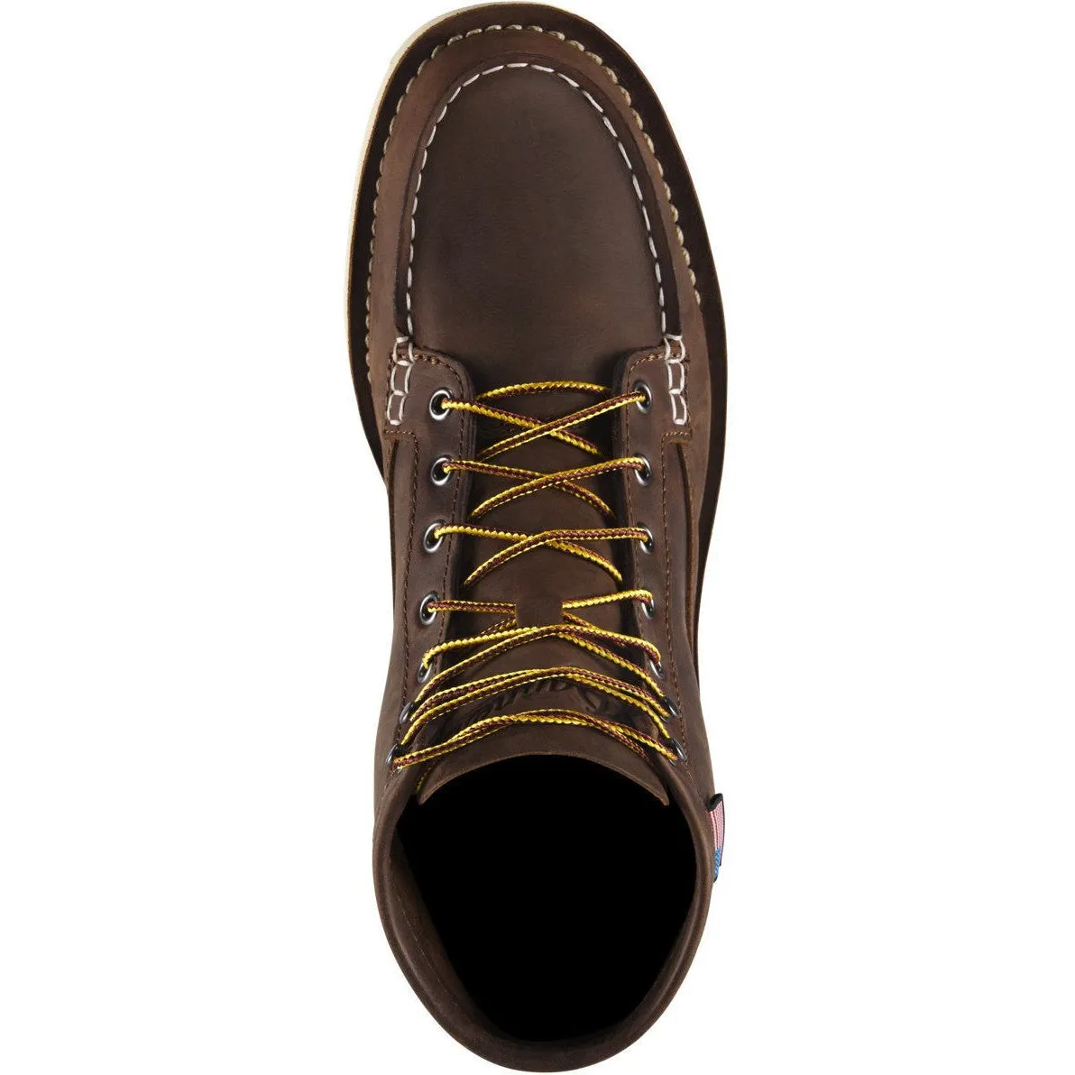 Danner Men's Bull Run GORE-TEX® 6" Plain Toe Waterproof Slip Resistant Work Boot -Brown- 15588