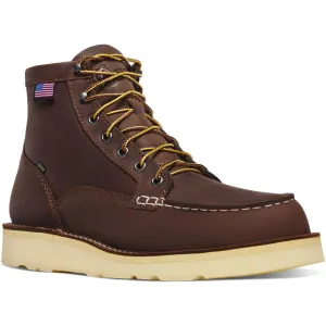 Danner Men's Bull Run GORE-TEX® 6" Plain Toe Waterproof Slip Resistant Work Boot -Brown- 15588
