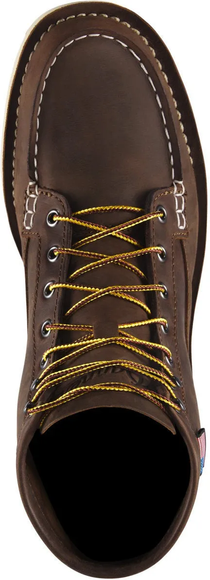Danner Men's Bull Run GORE-TEX® 6" Steel Toe Waterproof Slip Resistant Work Boot -Brown- 15589