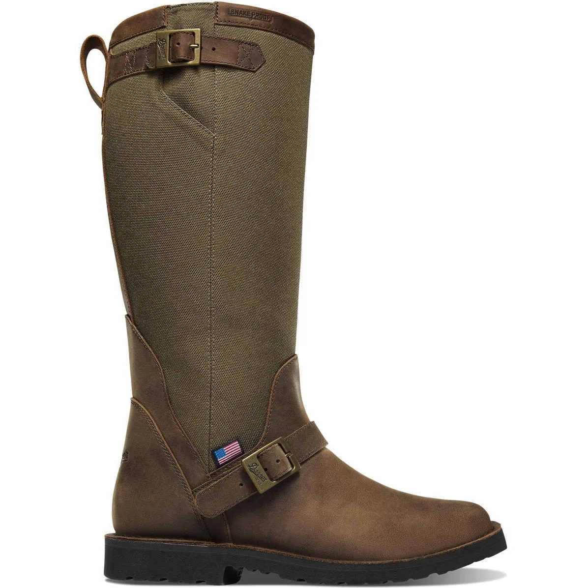 Danner Men's San Angelo 17" Square Toe Snake Hunt Boot -Brown- 42752