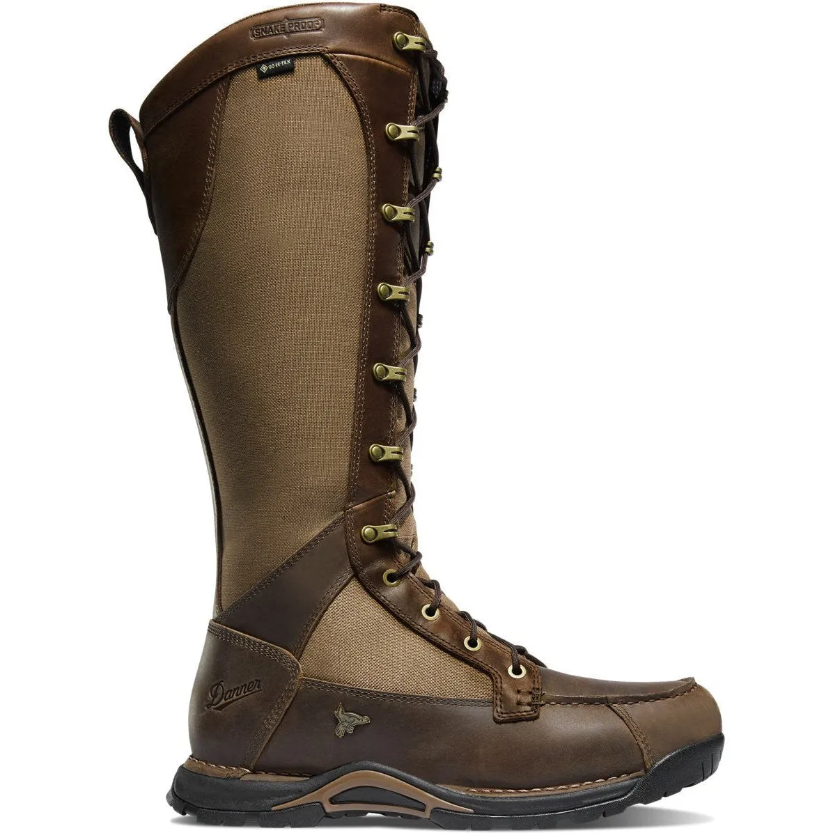 Danner Men's Sharptail 17" Side Zipper Snake Hunt Boot -Brown- 45041
