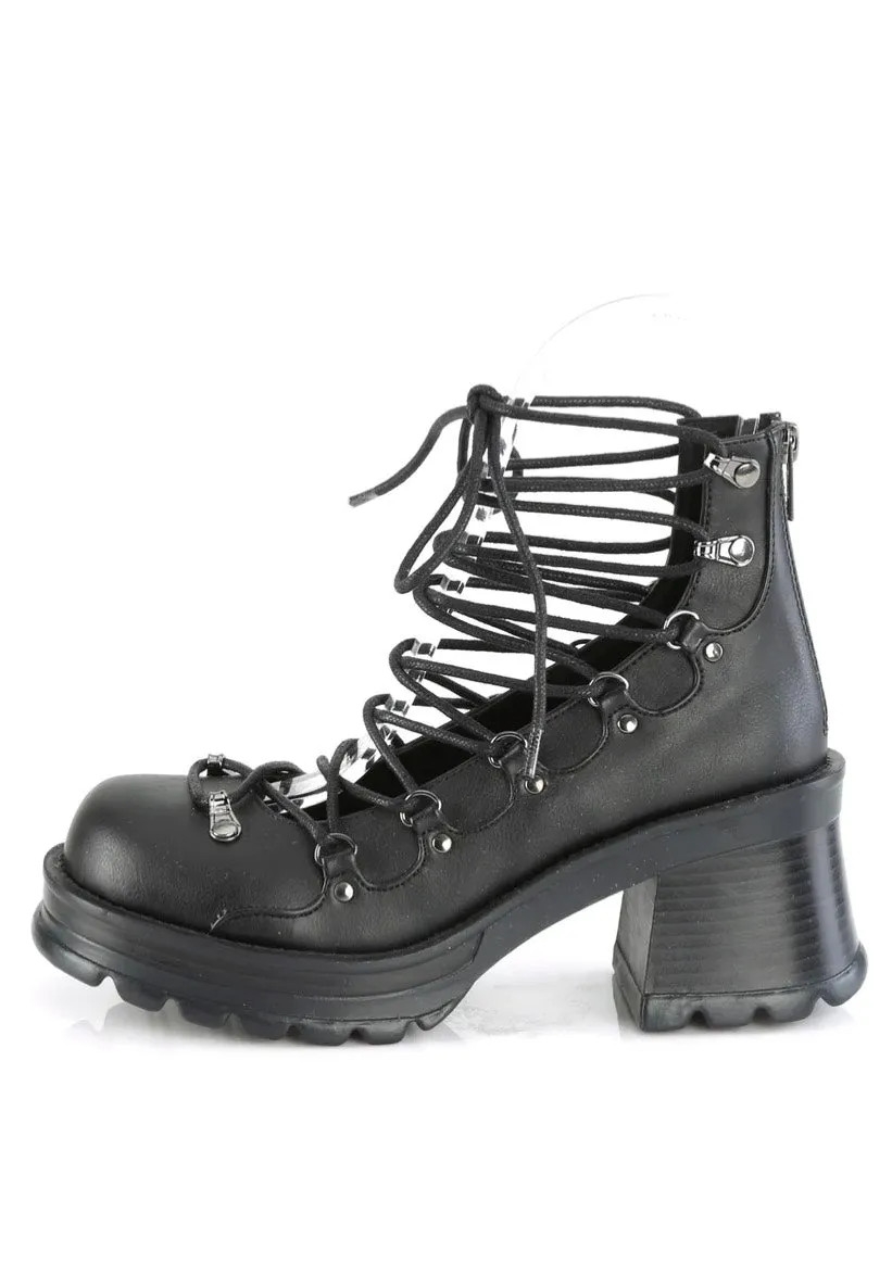 DemoniaCult - Bratty 32 Black - Heels