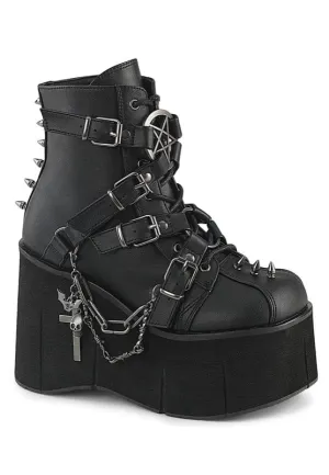 DemoniaCult - Kera 68 Black Vegan Leather - Girl Shoes