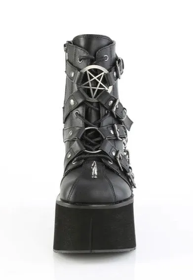 DemoniaCult - Kera 68 Black Vegan Leather - Girl Shoes