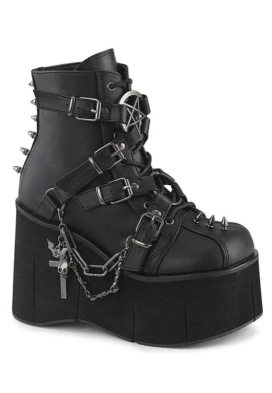 DemoniaCult - Kera 68 Black Vegan Leather - Girl Shoes