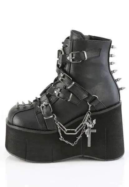 DemoniaCult - Kera 68 Black Vegan Leather - Girl Shoes