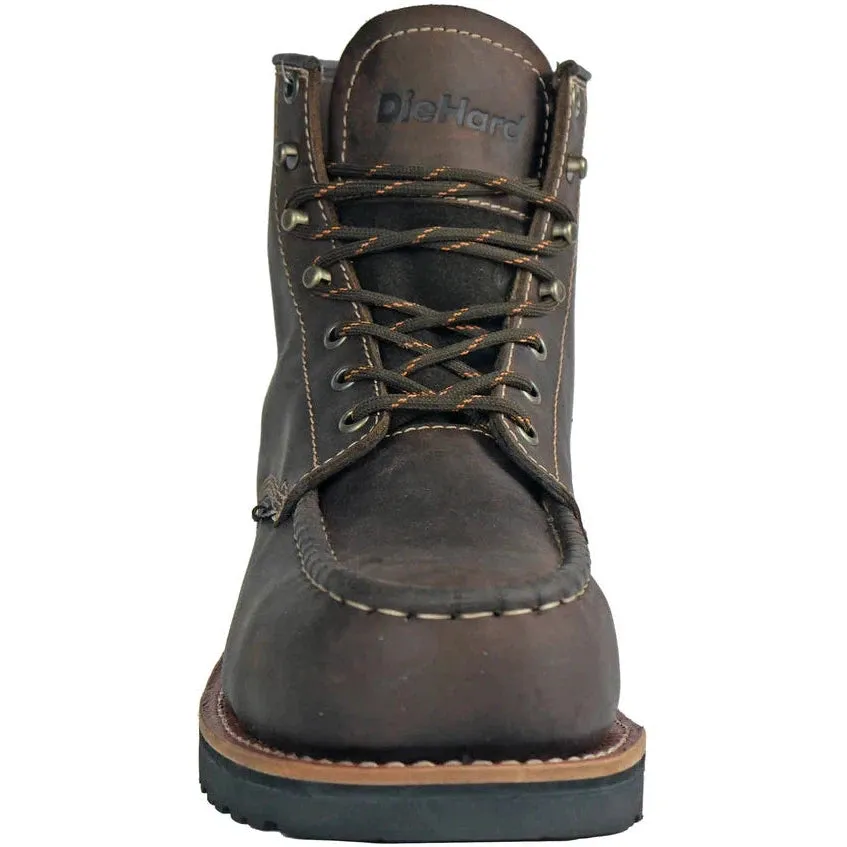 DieHard Men's Monte Composite Toe Waterproof Slip Resistant Work Boot - Brown DH60460
