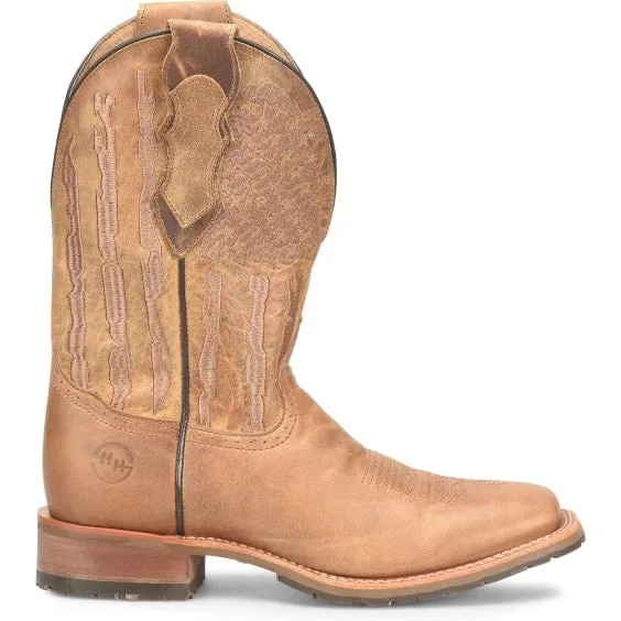 Double H Men's Covada 11" Stockman Wide Square Toe Work Boot -Tan- DH7033
