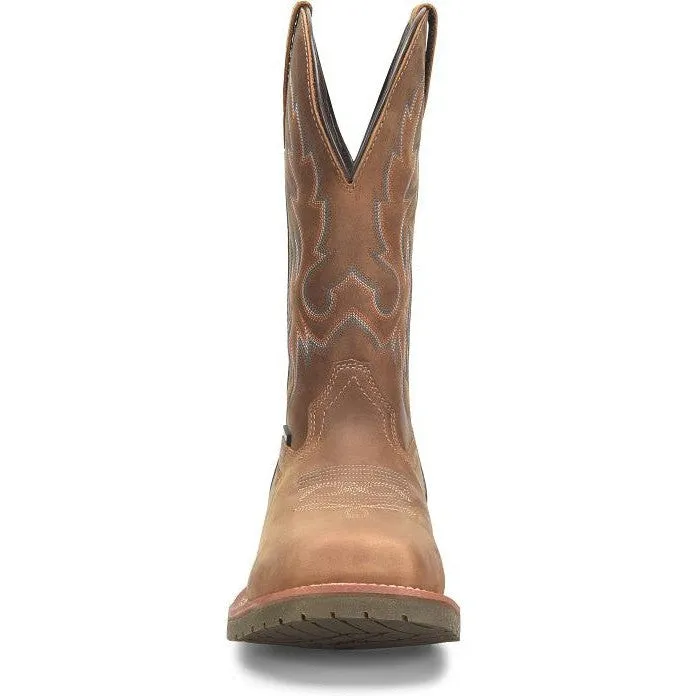 Double H Men's Roper 12" Wide Square Toe Composite Toe Western Work Boot -Brown- DH6141