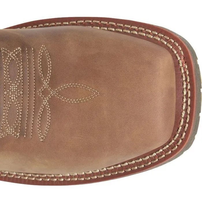 Double H Men's Roper 12" Wide Square Toe Composite Toe Western Work Boot -Brown- DH6141