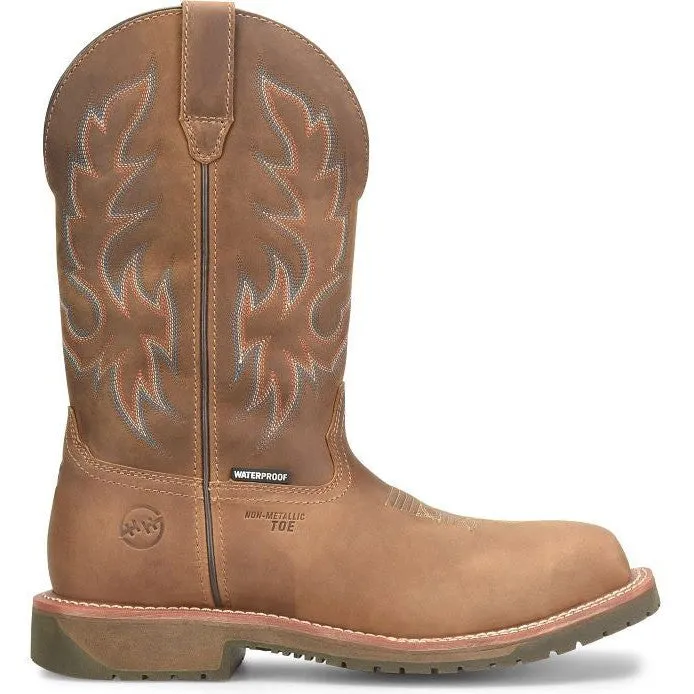 Double H Men's Roper 12" Wide Square Toe Composite Toe Western Work Boot -Brown- DH6141