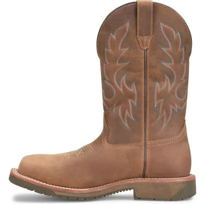 Double H Men's Roper 12" Wide Square Toe Composite Toe Western Work Boot -Brown- DH6141