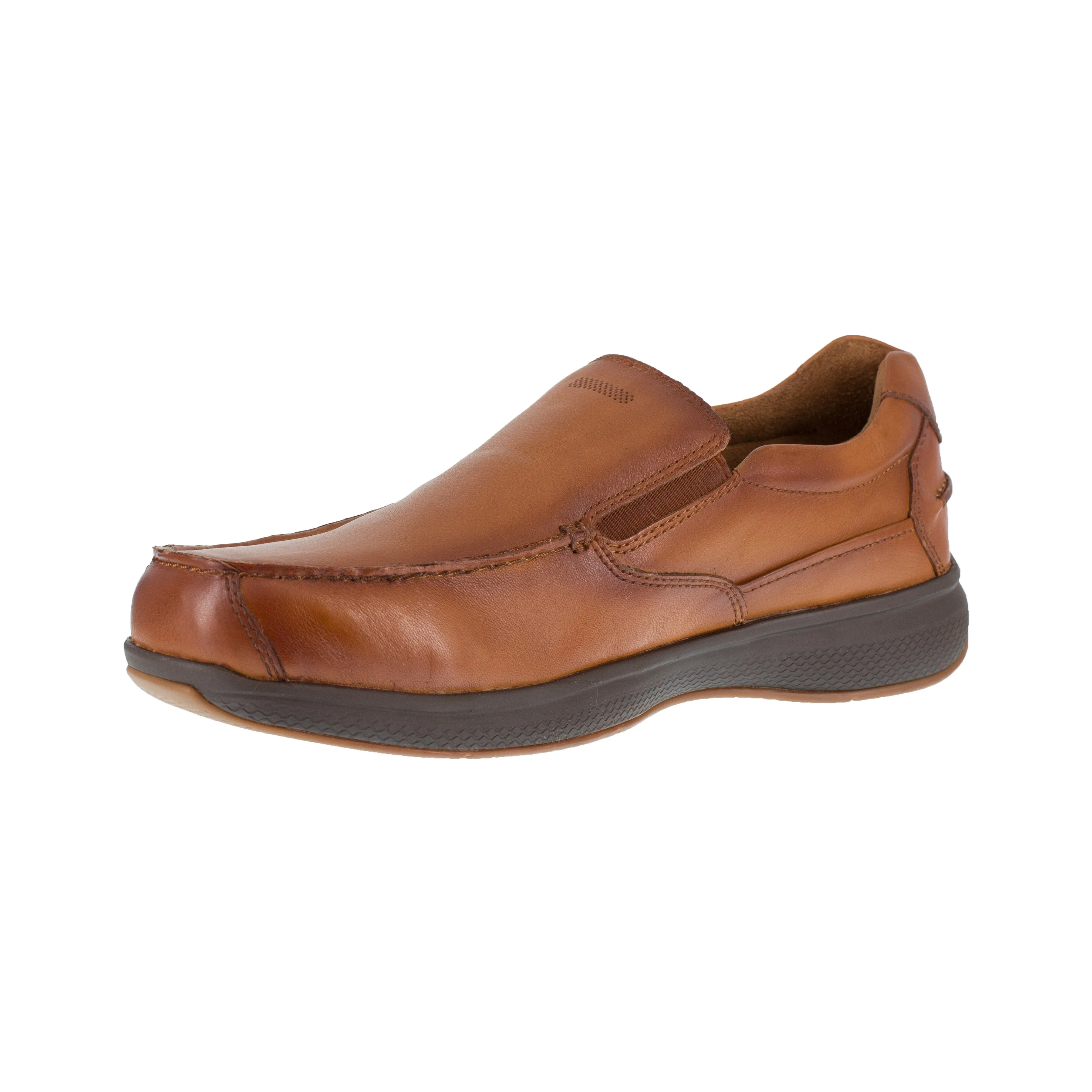 Florsheim Men's Bayside Steel Toe Slip On Boat Work Shoe - Cognac - FS2325