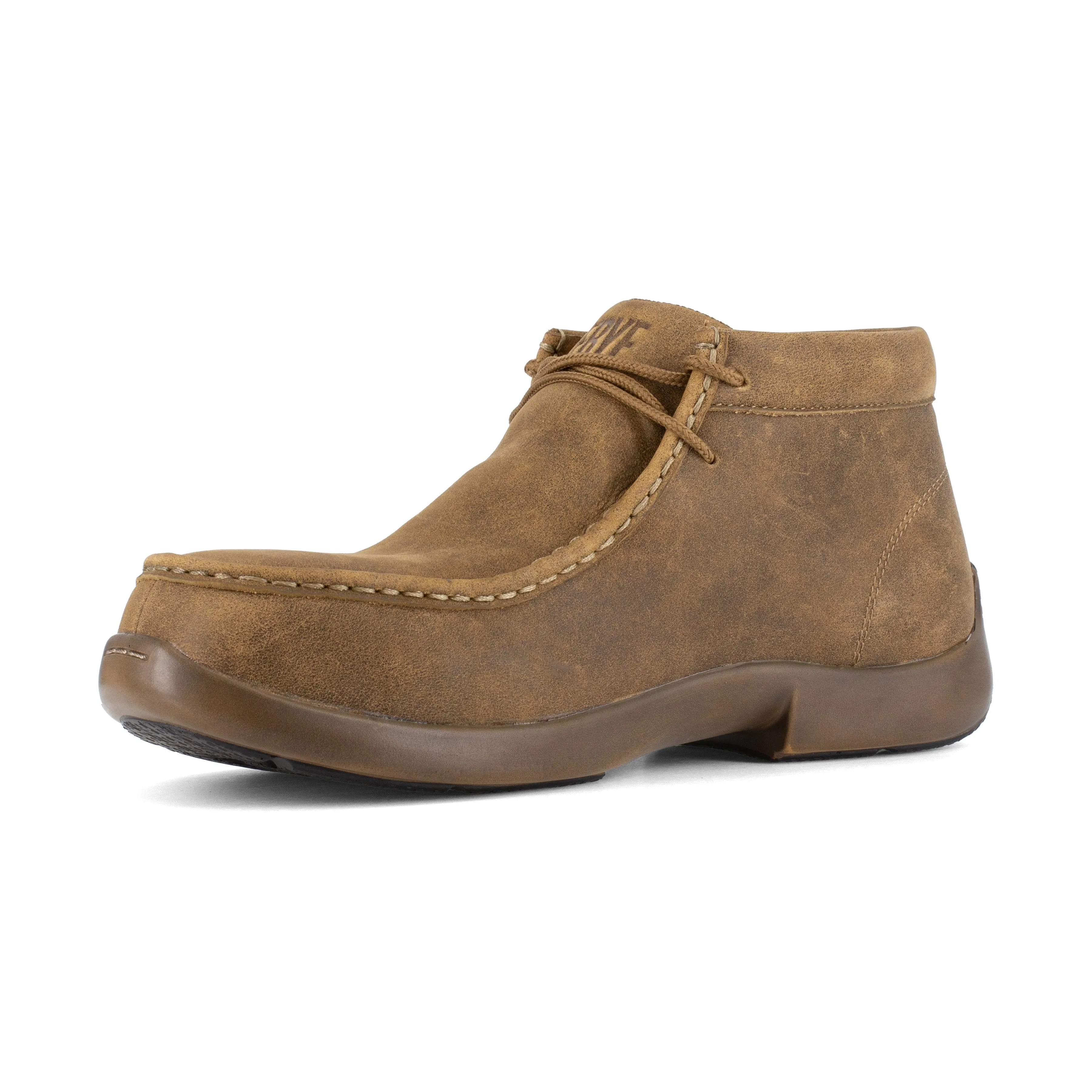 Frye Supply Men's Safety Crafted Utility Composite Toe Moccasin Work Shoe - Tan - FR40703